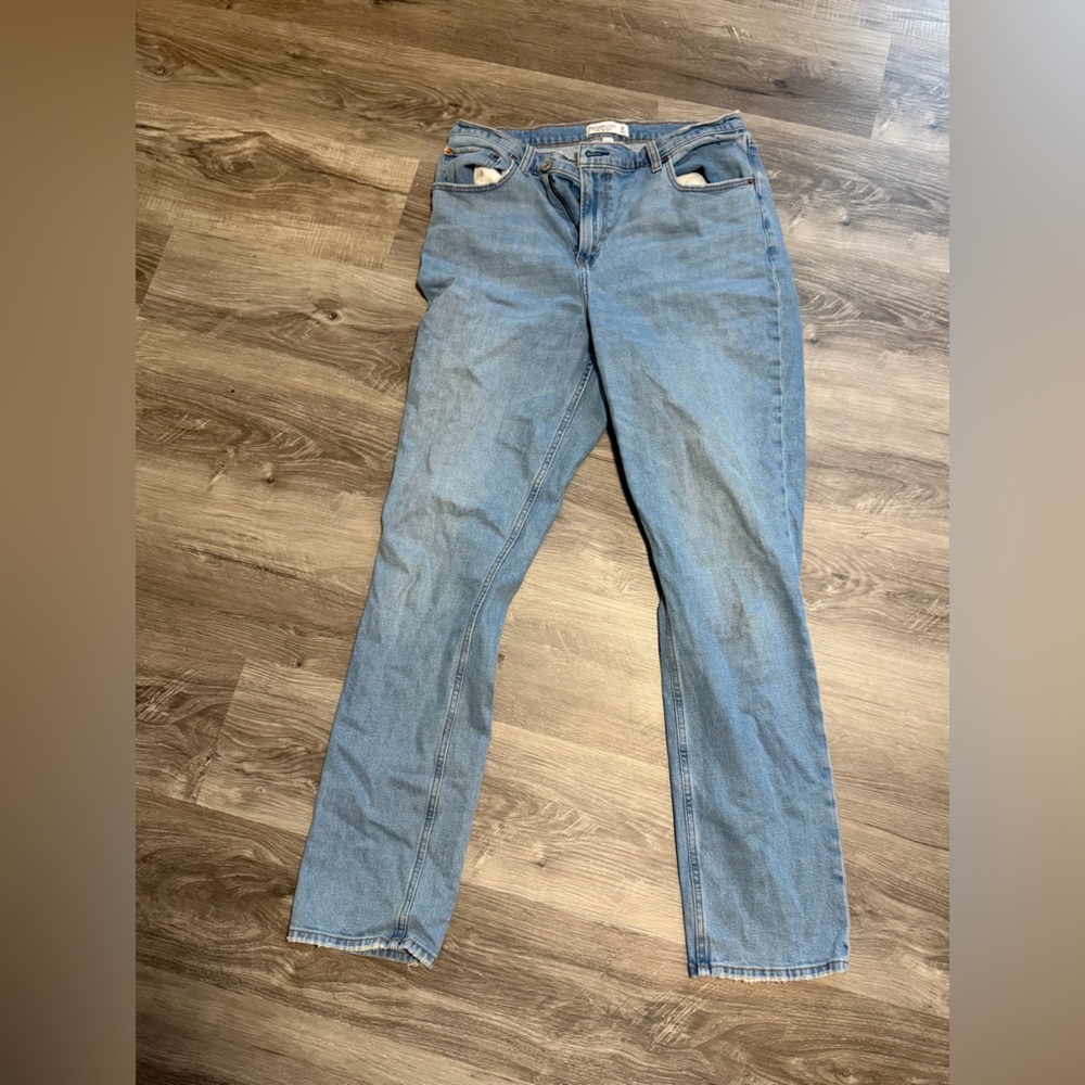 Abercrombie & Fitch Curve Love Ultra High Rise 90s Slim Straight